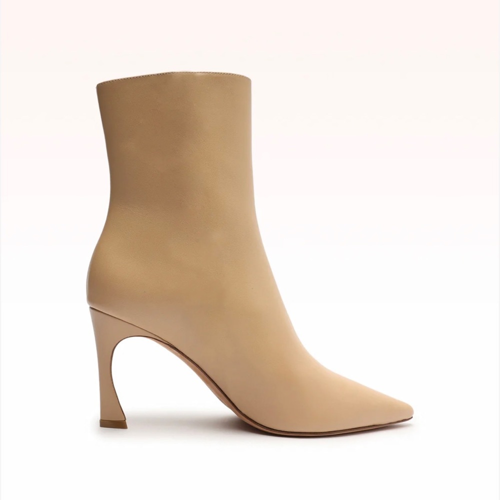 ALEXANDRE BIRMAN - very gently worn beige pointy row boots - Myra 85mm Beige